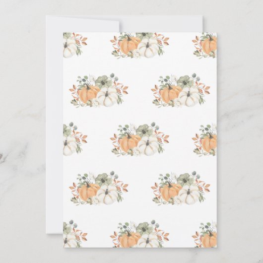 Pumpkin Erntedank Dinner Einladung (Rückseite)