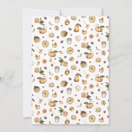 Pumpkin Erntedank Dinner Einladung (Rückseite)