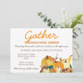 Pumpkin Erntedank Einladung (Stehend Vorderseite)