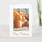 Pumpkin-Erntedank Feiertagskarte (Vorderseite)