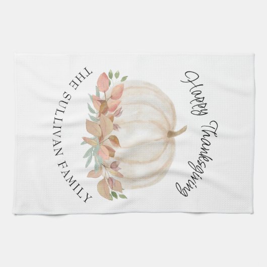 Pumpkin-Erntedank Geschirrtuch (Horizontal)