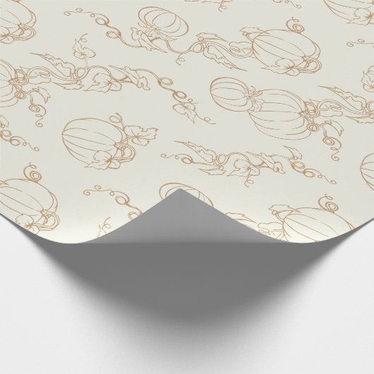 Pumpkin Erntedank Herbst Herbst Design Geschenkpapier (Ecke)
