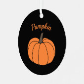 Pumpkin Erntedank Metal Ornament Aus Metall (Vorderseite links)