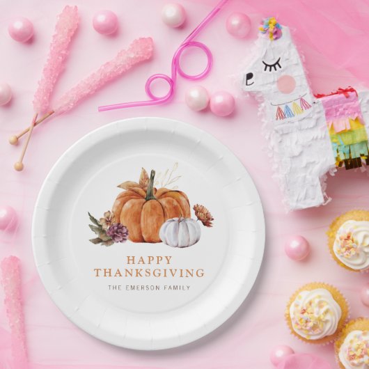 Pumpkin-Erntedank-Papierplatte Pappteller (Party)