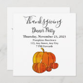Pumpkin Erntedank Party Holiday Einladung (Vorne/Hinten)