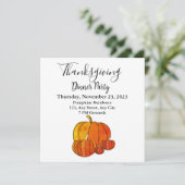 Pumpkin Erntedank Party Holiday Einladung (Stehend Vorderseite)