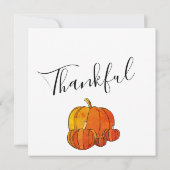 Pumpkin Erntedank Party Holiday Einladung (Rückseite)