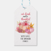 Pumpkin Erntedank Vielen Dank Tag Geschenkanhänger (Vorderseite)