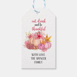 Pumpkin Erntedank Vielen Dank Tag Geschenkanhänger