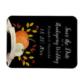 Pumpkin/Erntedank Wedding /Save the Date/ Blk Magnet (Horizontal)
