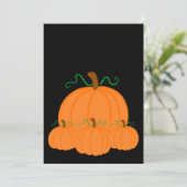 Pumpkin Ernteeinladung Einladung (Stehend Vorderseite)