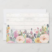 Pumpkin erste Geburtstagseinladung Flora rustikal Einladung (Rückseite)