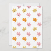 Pumpkin Erste Geburtstagseinladung Herbst Pink Einladung (Rückseite)