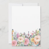 Pumpkin erste Geburtstagseinladung Pink Floral Einladung (Rückseite)