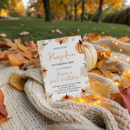 Pumpkin Erste Geburtstagsparty Einladung