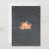 Pumpkin ersten einen Geburtstag Fall Chalk Einladu Einladung (Rückseite)