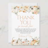 Pumpkin Ersten Geburtstag Danke Karte (Vorderseite)