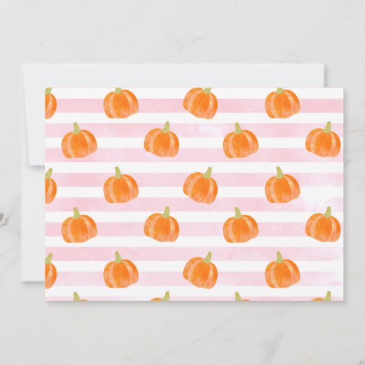 Pumpkin ersten Geburtstag Vielen Dank Karten (Rückseite)