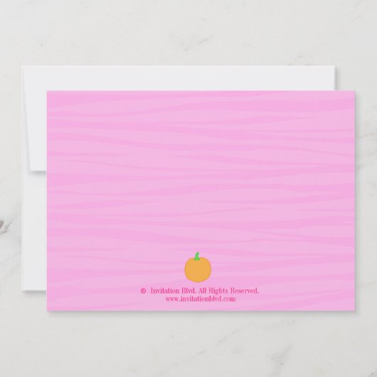 Pumpkin Erster Geburtstag Einladung (Rückseite)