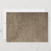 Pumpkin Erster Geburtstag Einladung Burlap (Rückseite)