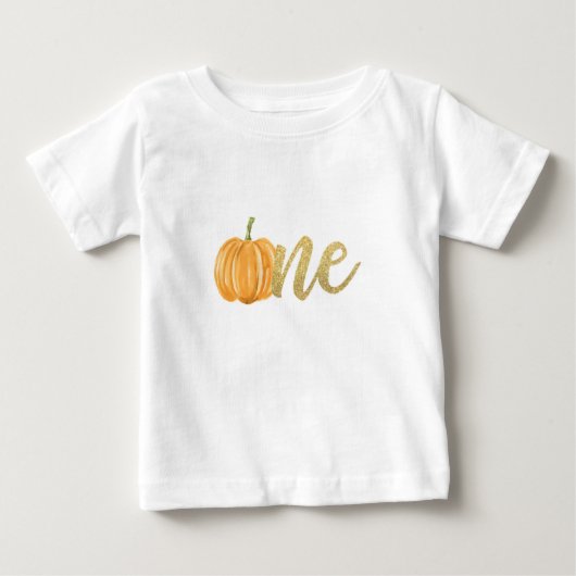 Pumpkin Erster Geburtstag Eins Shirt (Vorderseite)