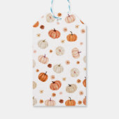 Pumpkin Erster Geburtstag Vielen Dank Tag Geschenkanhänger (Rückseite)