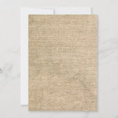 Pumpkin Erstgeburt Einladung Orange Burlap (Rückseite)