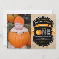 Pumpkin Erstgeburt Einladung Orange Burlap