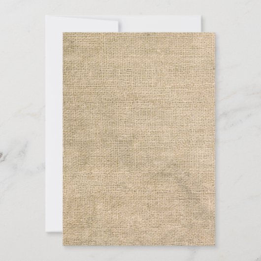 Pumpkin Erstgeburt Einladung Orange Burlap (Rückseite)