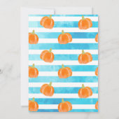 Pumpkin Erstgeburtstag Einladungen für Junge 1. (Rückseite)