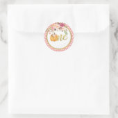 Pumpkin Erstgeburtsticker - Blumenstempel Runder Aufkleber (Tasche)