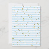 Pumpkin Es ist ein Baby Dusche Blue Einladung (Rückseite)