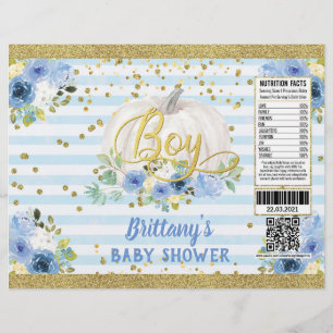 Pumpkin Es ist ein Baby-Dusche Chip Beutel Wrapper Flyer