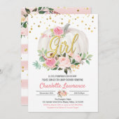 Pumpkin Es ist eine Mädchen-Baby-Dusche Rosa Einla (Vorne/Hinten)