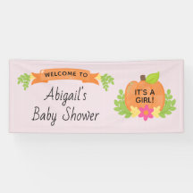 Pumpkin Es ist eine Mädchen-Babydusche