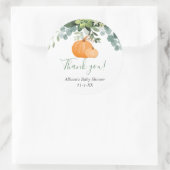 Pumpkin eucalyptus fall foliage Gefallen Vielen Da Runder Aufkleber (Tasche)