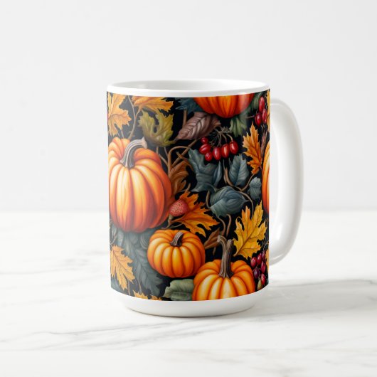 Pumpkin Extravagant Erntedank Kaffeetasse (VorderseiteRechts)