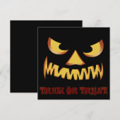 Pumpkin Face 2 Einladung (Vorne/Hinten)