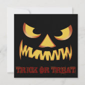 Pumpkin Face 2 Einladung (Vorderseite)