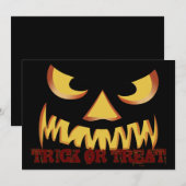 Pumpkin Face 2 Einladung (Vorne/Hinten)