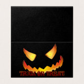 Pumpkin Face 2 für Halloween (Außenseite Aufgefaltet)