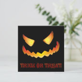 Pumpkin Face 2 für Halloween Einladung (Stehend Vorderseite)