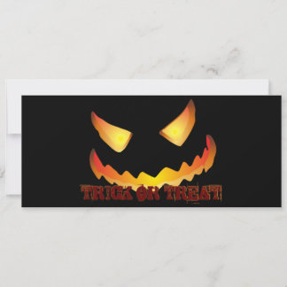 Pumpkin Face 2 für Halloween Einladung
