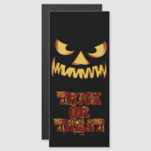 Pumpkin Face 2 Magnetkarte (Vorne/Hinten)