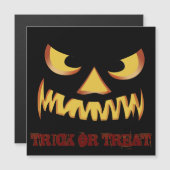 Pumpkin Face 2 Magnetkarte (Vorne/Hinten)