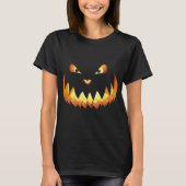 Pumpkin Face 4 für Halloween T-Shirt (Vorderseite)