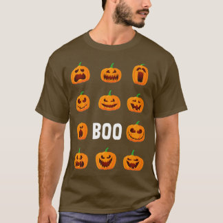 Pumpkin Face Boo Lazy Halloween Kostüm Niedlicher T-Shirt