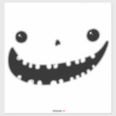 Pumpkin Face Carving Halloween Funny Smile Aufkleber (Blatt)