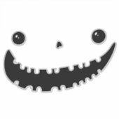 Pumpkin Face Carving Halloween Funny Smile Aufkleber (Vorderseite)