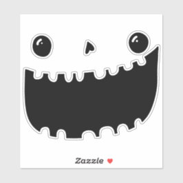 Pumpkin Face Carving Halloween Funny Smile Aufkleber